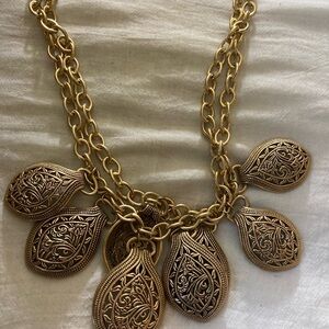 Barse‎ Chunky Ornate Pendants Layered Statement Necklace
